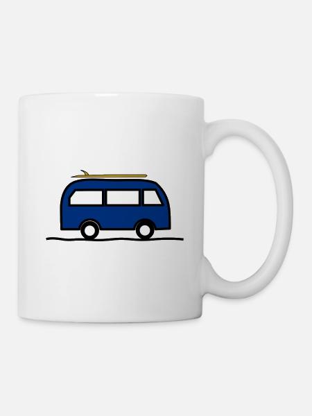 VAN. SURFEN. LEBEN SIE DEN URLAUB. FERIEN. - Tasse - Weiß
