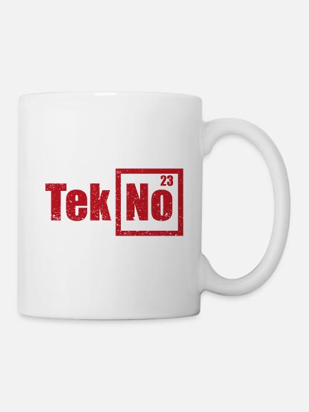 Techno Tekno Periodensystem Chemie Geschenk - Tasse - Weiß