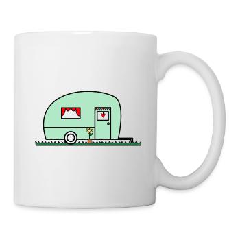 caravan. camping. retirement. holiday. journey - Mug - white - Right