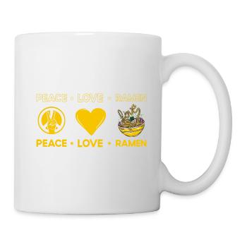 Peace Love Ramen - Tasse - Weiß - Rechts