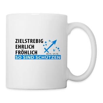 Sternzeichen Schütze - Eigenschaft - Tasse - Weiß - Rechts