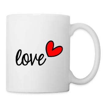 LIEBE. GERADE VERHEIRATET. VALENTINSTAG. JUNGGESELLINNENABSCHIED - Tasse - Weiß - Rechts