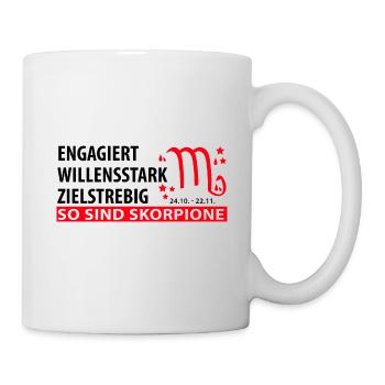 Sternzeichen Skorpion - Eigenschaften - Tasse - Weiß - Rechts