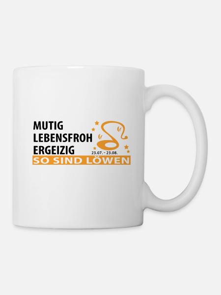 Sternzeichen Löwe - Eigenschaften - Tasse - Weiß