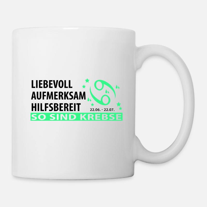Sternzeichen Krebs - Eigenschaften - Tasse - Weiß