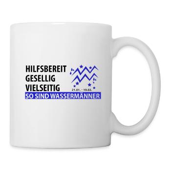 Sternzeichen Wassermann - Eigenschaften - Tasse - Weiß - Rechts