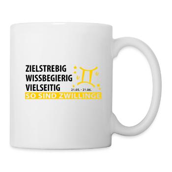 Sternzeichen Zwilling - Eigenschaften - Tasse - Weiß - Rechts