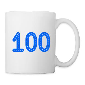 100 ANS. 100e ANNIVERSAIRE. ANNIVERSAIRE 100 ANS. - Mug blanc - blanc - Droite