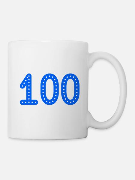 100 ANS. 100e ANNIVERSAIRE. ANNIVERSAIRE 100 ANS. - Mug blanc - blanc