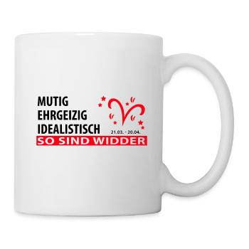 Sternzeichen Widder - Eigenschaften - Tasse - Weiß - Rechts