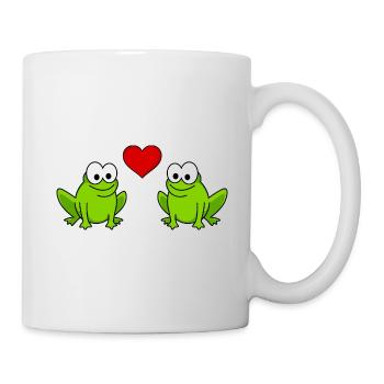 Frog Comic Couple love - Mug - white - Right
