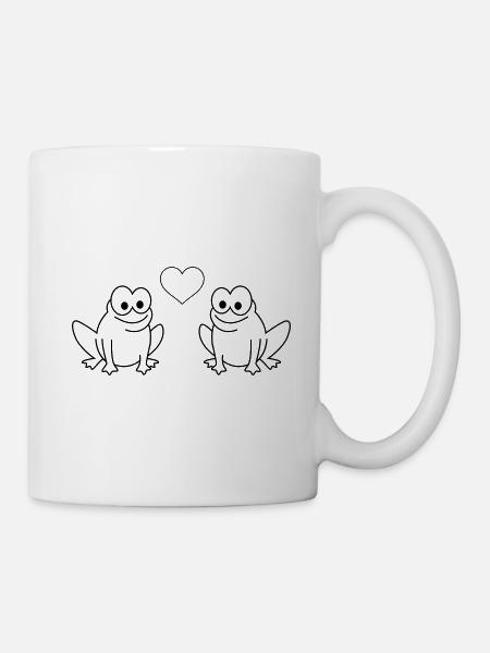 Frosch Comic Paar liebe - Tasse - Weiß