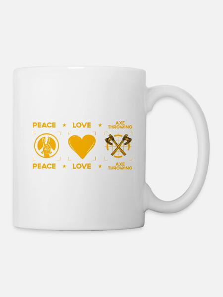 Axtwerfen - Tasse - Weiß