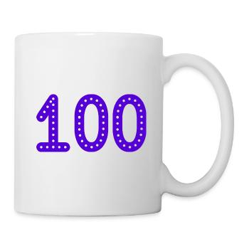 100 ANS. 100e ANNIVERSAIRE. ANNIVERSAIRE 100 ANS. - Mug blanc - blanc - Droite