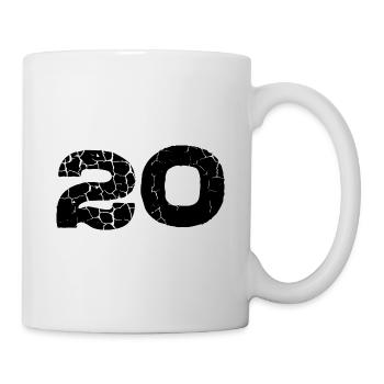 20 Zahl Trikot - Tasse - Weiß - Rechts