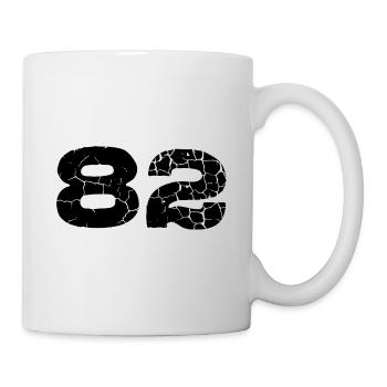 82 Zahl Trikot - Tasse - Weiß - Rechts