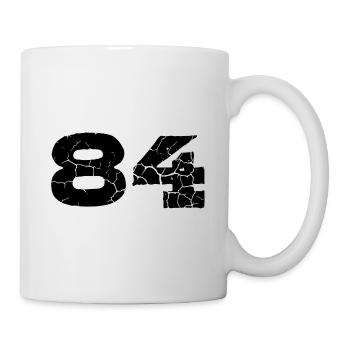84 Zahl Trikot - Tasse - Weiß - Rechts