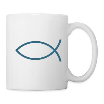 Jésus poisson Ichthys poisson poisson poisson - Mug blanc - blanc - Droite