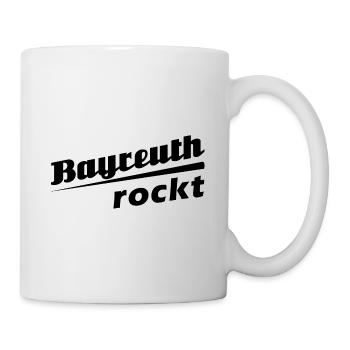 Bayreuth rockt - Textdesign mit Stadtnamen - Tasse - Weiß - Rechts
