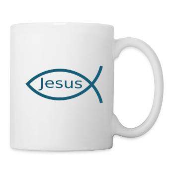 Jésus poisson Ichthys poisson poisson poisson - Mug blanc - blanc - Droite