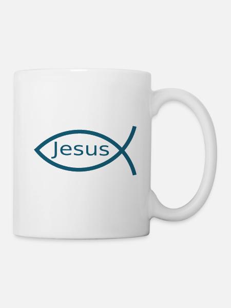 Jesusfisch Ichthys Fisch Fische - Tasse - Weiß