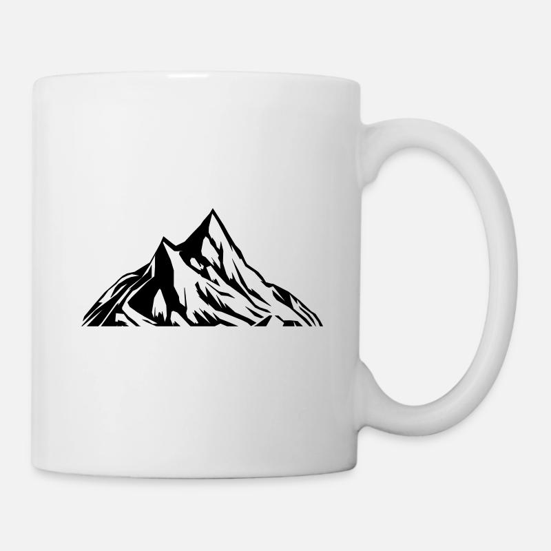 Montagnes du symbole de Berge - Mug blanc - blanc
