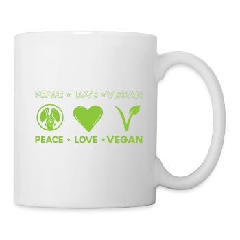 Vegan Peace Love - Mug - white - Right