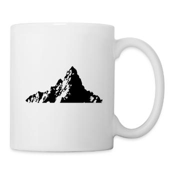 Symbole de silhouette de montagne Extérieur - Mug blanc - blanc - Droite