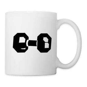 Dumbbell Gym Symbol Bodybuilding - Mug - white - Right