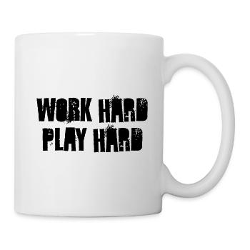 work hard play hard - Mug - white - Right