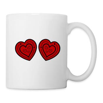 Symbole du cœur Amour - Mug blanc - blanc - Droite
