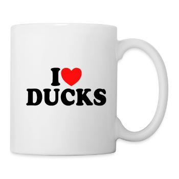 I love ducks - I love ducks - Mug - white - Right