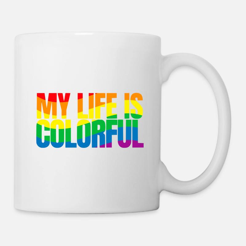My life is colorful - Tasse - Weiß