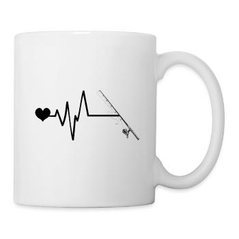 Angelrute Herzschlag - Tasse - Weiß - Rechts