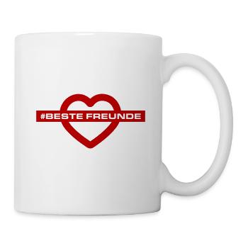 Freundschaft Beste Freunde Herzen Liebe - Tasse - Weiß - Rechts