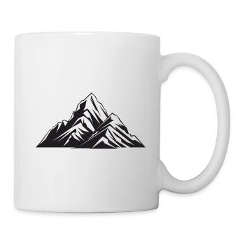 Symbole de paysage de montagnes - Mug blanc - blanc - Droite