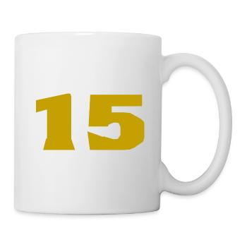 15. 15 YEARS. 15th ANNIVERSARY. 15 YEAR ANNIVERSARY. - Mug - white - Right