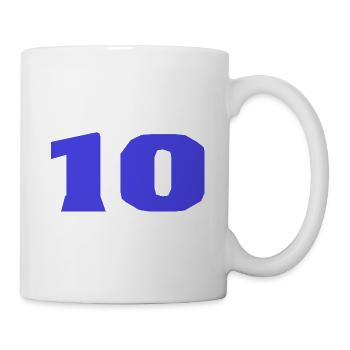 10. 10 JAHRE. 10-JÄHRIGES JUBILÄUM. 10-JÄHRIGES JUBILÄUM. - Tasse - Weiß - Rechts