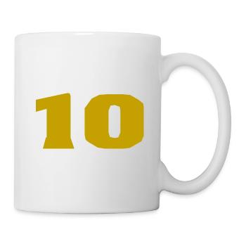 10. 10 ANS. 10e ANNIVERSAIRE. ANNIVERSAIRE 10 ANS. - Mug blanc - blanc - Droite