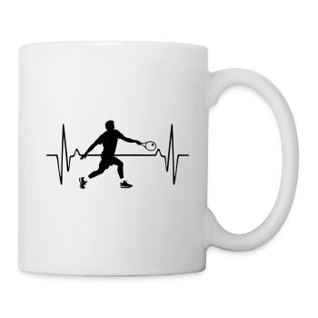 Tennis Player Pulse Frequency - Mug - white - Right