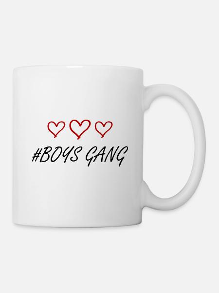 Boys Gang Herz Liebe - Tasse - Weiß