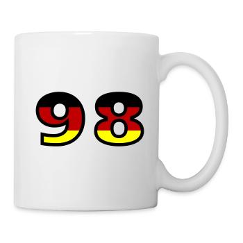 98 Zahl Deutschland Trikot - Tasse - Weiß - Rechts