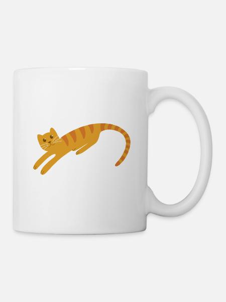 Abstrakte Katze N°1 - Tasse - Weiß