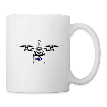 Silhouette de symbole de drone - Mug blanc - blanc - Droite
