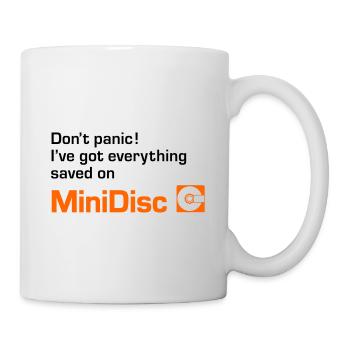 Minidisc Dont Panic! (2 color) - Mug - white - Right