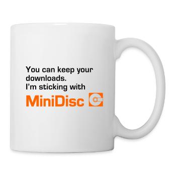 Minidisc. You Can Keep Your Downloads (2 color) - Mug - white - Right