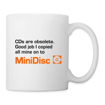 MiniDisc. CDs are obsolete (2 color) - Mug - white - Right