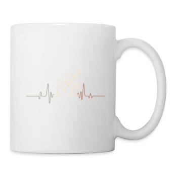 Musik Gitarre Gitarre Herzschlag Instrument Gitarre - Tasse - Weiß - Rechts
