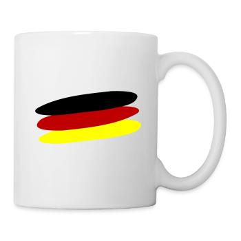 Deutschland Flagge - Tasse - Weiß - Rechts
