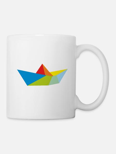 Origami Traumschiff Schiff Schifffahrt Geschenk - Tasse - Weiß